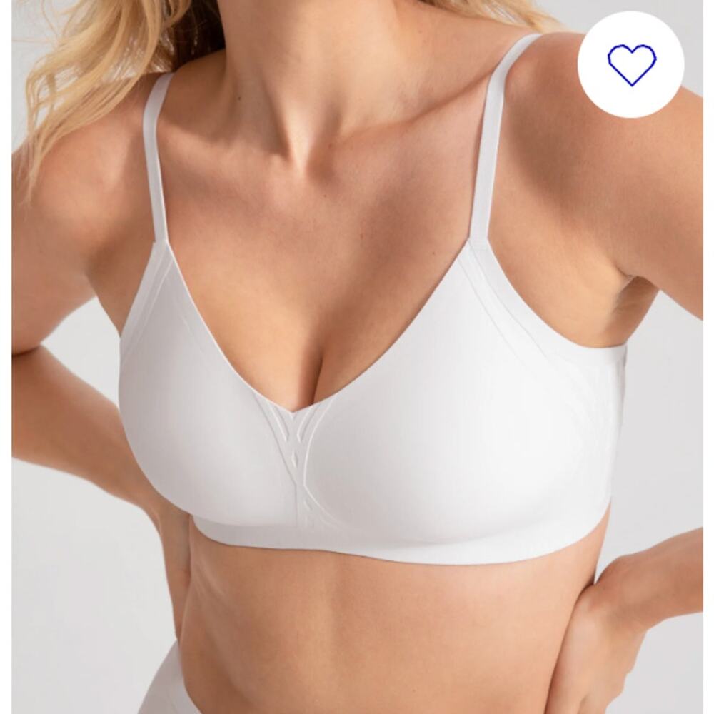 Honeylove white Silhouette  velvet bra